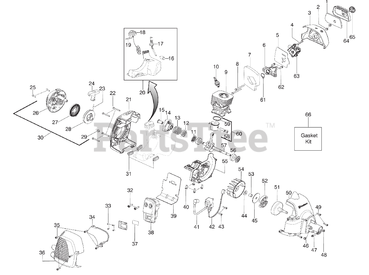 Husqvarna 125 C - Husqvarna String Trimmer (2009-09) Engine Parts ...