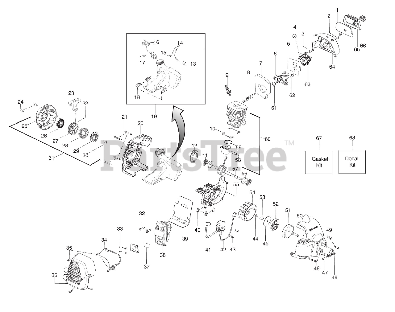 Husqvarna 128 C - Husqvarna String Trimmer (2009-08) Engine Parts ...