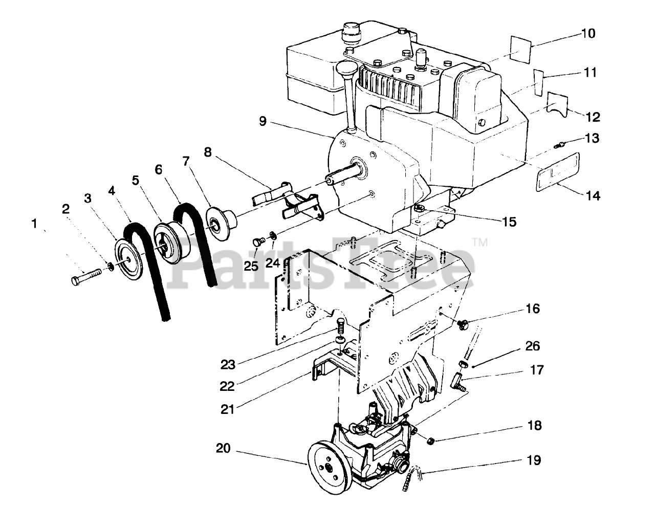 Toro 38540 (824) - Toro Power Shift Snow Thrower (SN: 049000001 ...