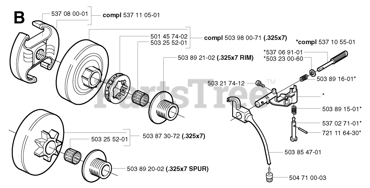 Husqvarna 353 - Husqvarna Chainsaw (SN: 20023500001 - 20041000000 ...