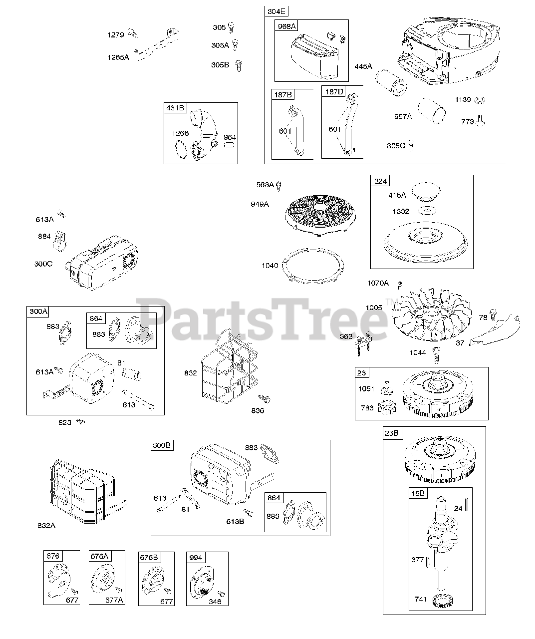 Briggs & Stratton 331877-1371-B1 - Briggs & Stratton Vertical Engine ...